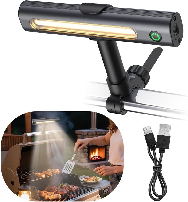 Anicooking Rechargeable 360° BBQ Grill Light for Outdoor Grilling with Magnetic, IPX5 Waterproof, 2-Level Brightness, USB-C Charging, Portable Grill Accessories, Grilling Gift for Men, Dad, Grill Lights - Image 2